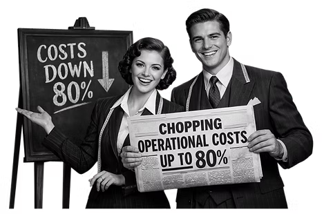 Chopping operational costs up to 80% with outsourcing